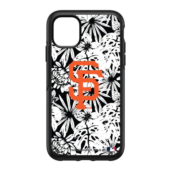 OtterBox Black Phone case with San Francisco Giants Primary Logo With Team Color Hawain Pattern