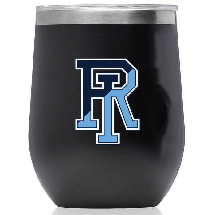Corkcicle Stemless Wine Glass with Rhode Island Rams Primary Logo