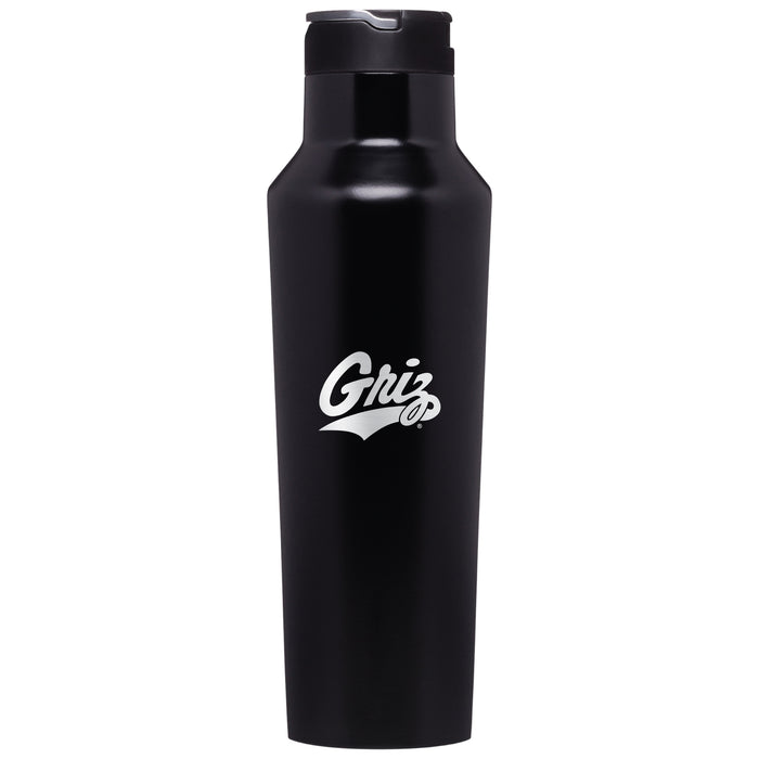 Corkcicle Insulated Canteen Water Bottle with Montana Grizzlies Etched Primary Logo