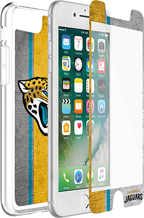 OtterBox Clear Symmetry Series Phone case with Jacksonville Jaguars Alpha Glass Screen Protector