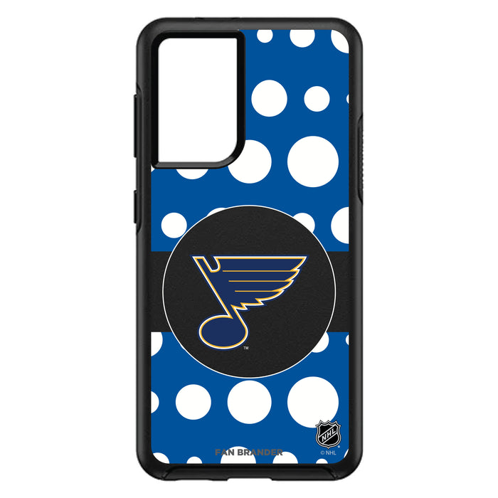 OtterBox Black Phone case with St. Louis Blues Polka Dots design