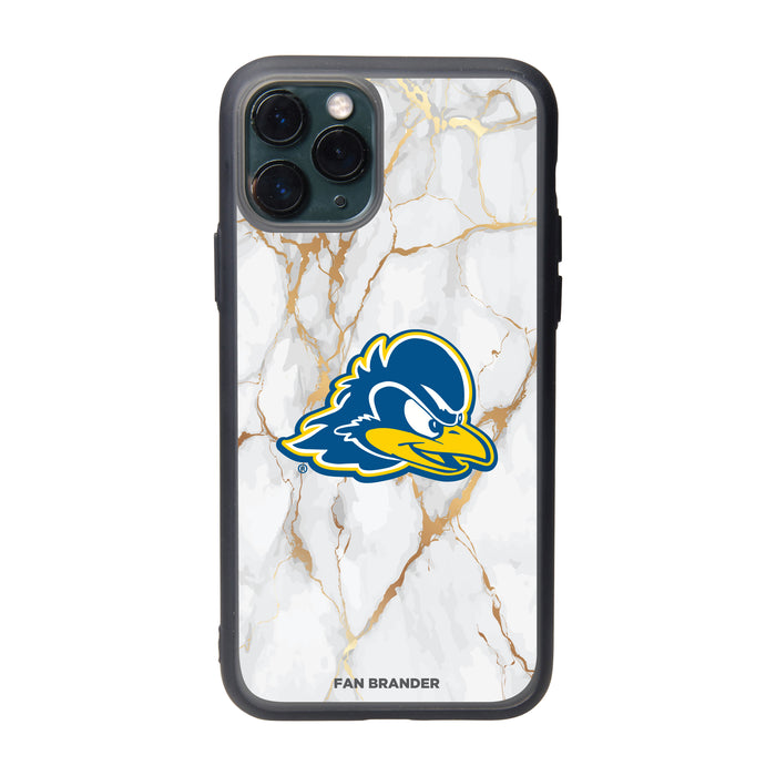 Fan Brander Slate series Phone case with Delaware Fightin' Blue Hens White Marble Design