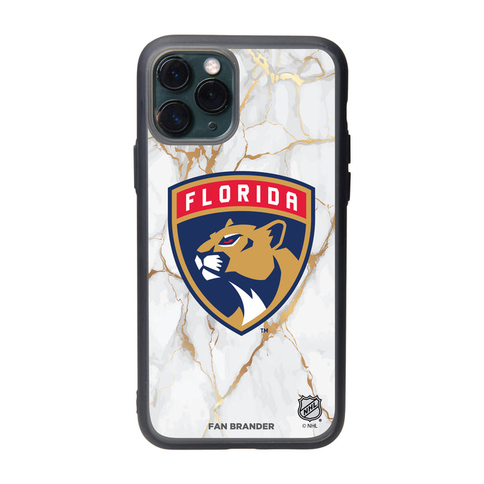 Fan Brander Slate series Phone case with Florida Panthers White Marble Design