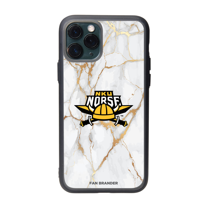 Fan Brander Slate series Phone case with Northern Kentucky University Norse White Marble Design