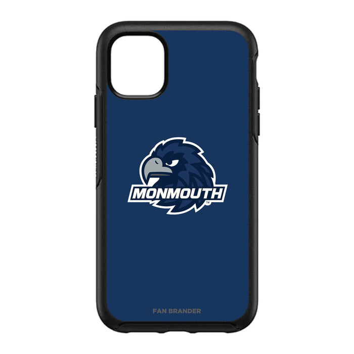 OtterBox Black Phone case with Monmouth Hawks Primary Logo with Team Background