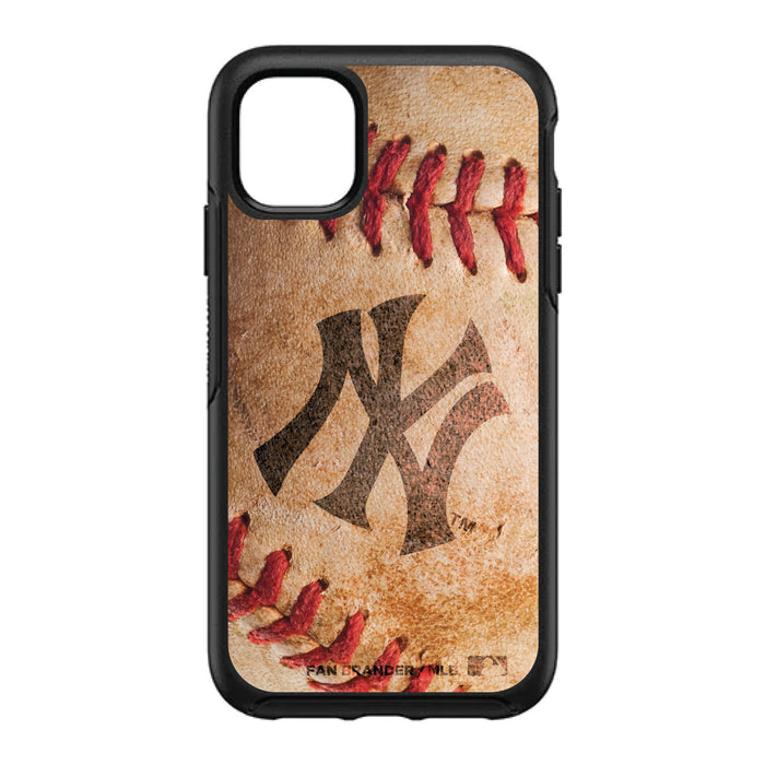 OtterBox Black Phone case with New York Yankees Primary Logo and Baseball Design