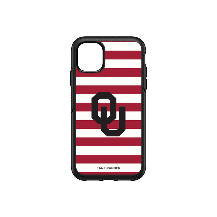 OtterBox Black Phone case with Oklahoma Sooners Tide Primary Logo and Striped Design