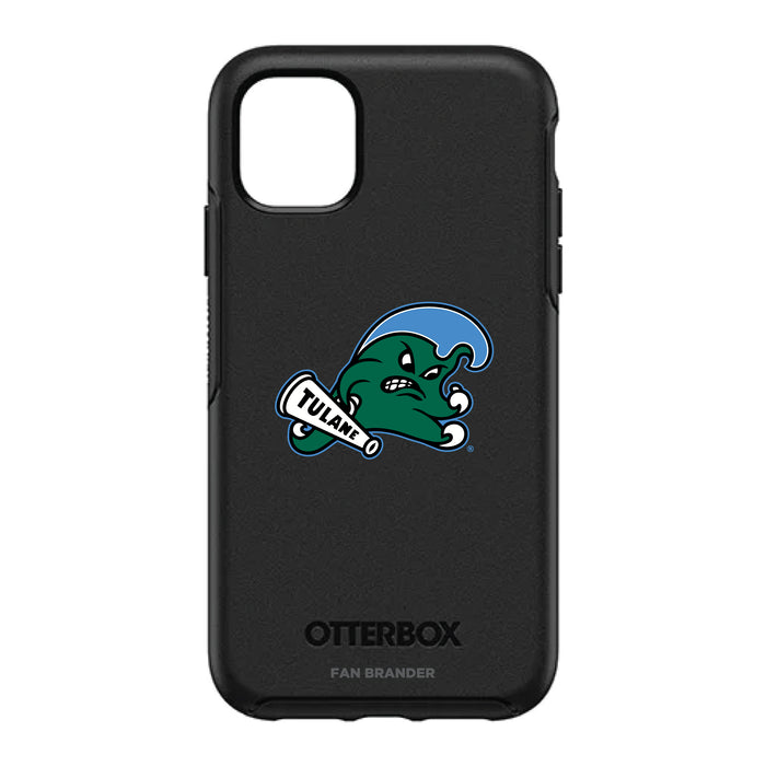 OtterBox Black Phone case with Tulane Green Wave Primary Logo