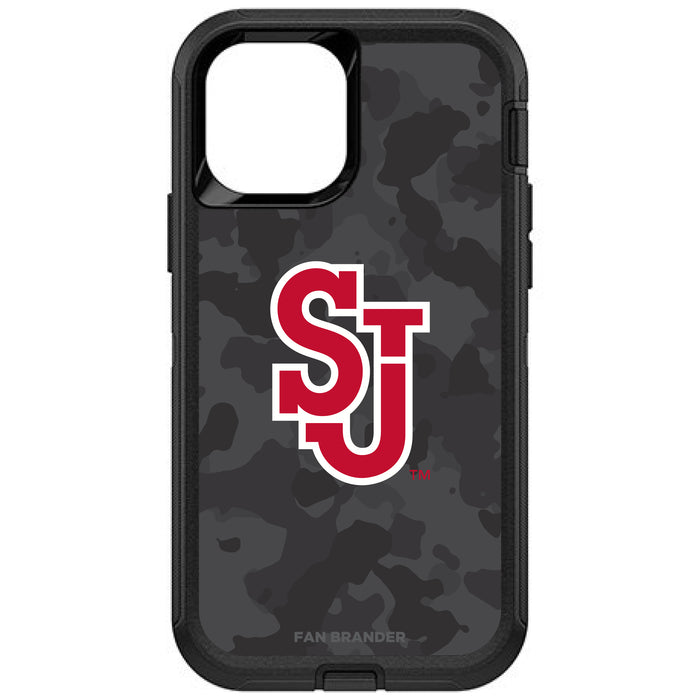 OtterBox Black Phone case with St. John's Red Storm Urban Camo Background