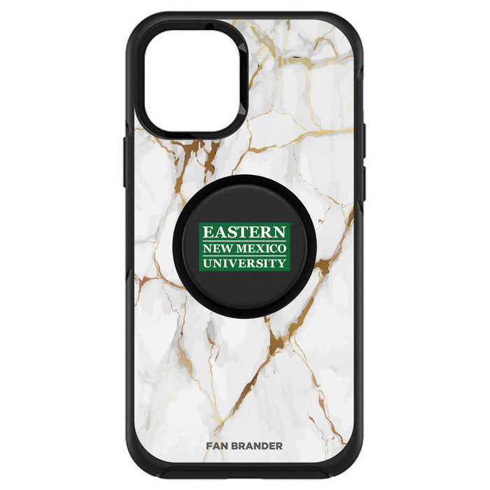 OtterBox Otter + Pop symmetry Phone case with Eastern New Mexico Greyhounds White Marble Background