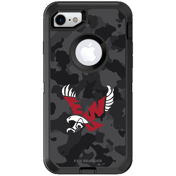OtterBox Black Phone case with Eastern Washington Eagles Urban Camo Background