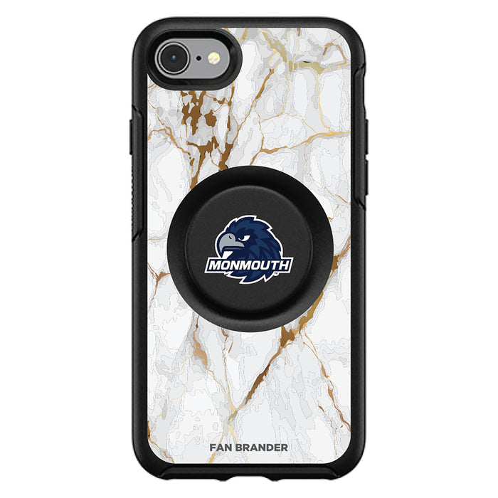 OtterBox Otter + Pop symmetry Phone case with Monmouth Hawks White Marble Background