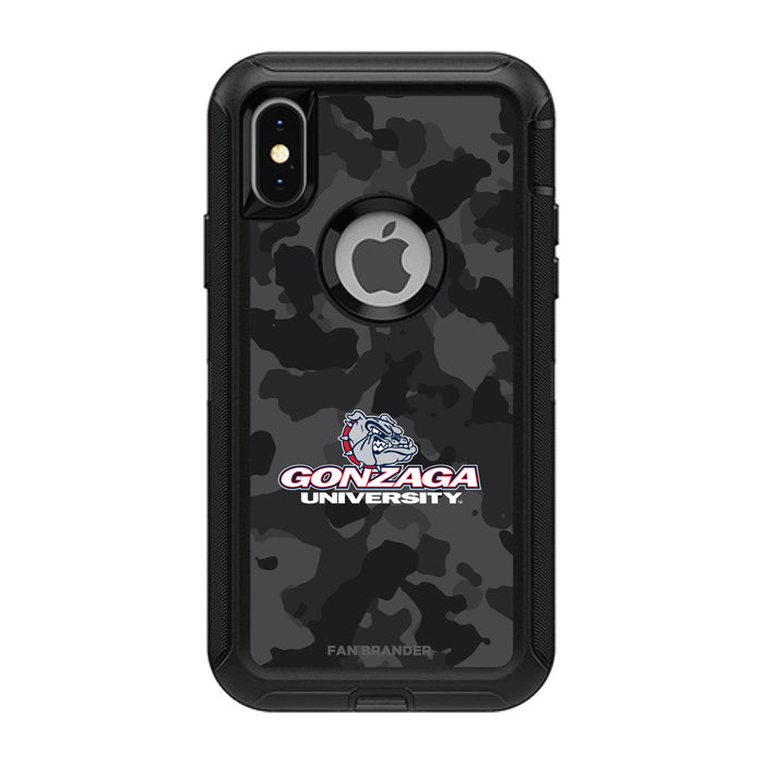 OtterBox Black Phone case with Gonzaga Bulldogs Urban Camo Background