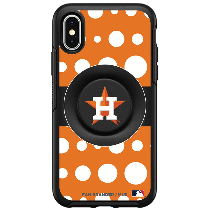 OtterBox Otter + Pop symmetry Phone case with Houston Astros Polka Dots design
