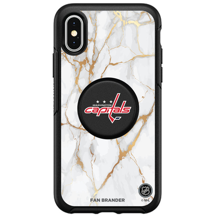 OtterBox Otter + Pop symmetry Phone case with Washington Capitals White Marble design