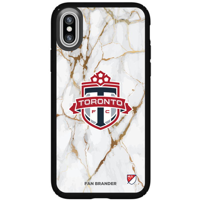 Speck Black Presidio Series Phone case with Toronto FC White Marble Background