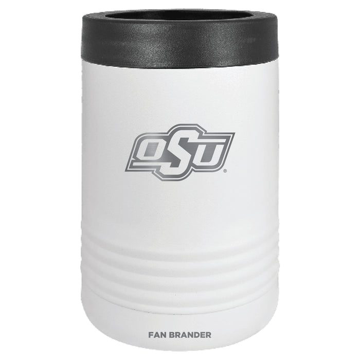 Fan Brander 12oz/16oz Can Cooler with Oklahoma State Cowboys Etched Primary Logo