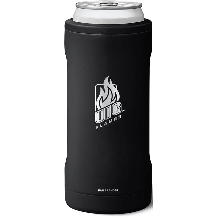 BruMate Slim Insulated Can Cooler with Illinois @ Chicago Flames Primary Logo