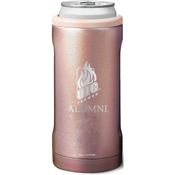 BruMate Slim Insulated Can Cooler with Illinois @ Chicago Flames Alumni Primary Logo