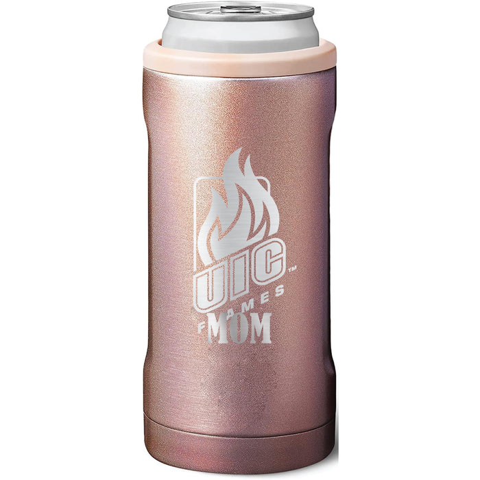 BruMate Slim Insulated Can Cooler with Illinois @ Chicago Flames Mom Primary Logo