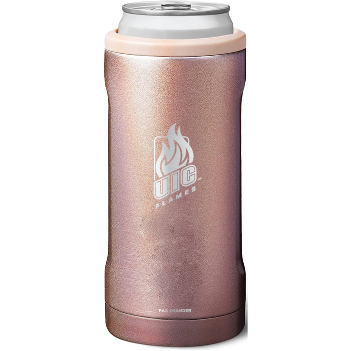 BruMate Slim Insulated Can Cooler with Illinois @ Chicago Flames Primary Logo