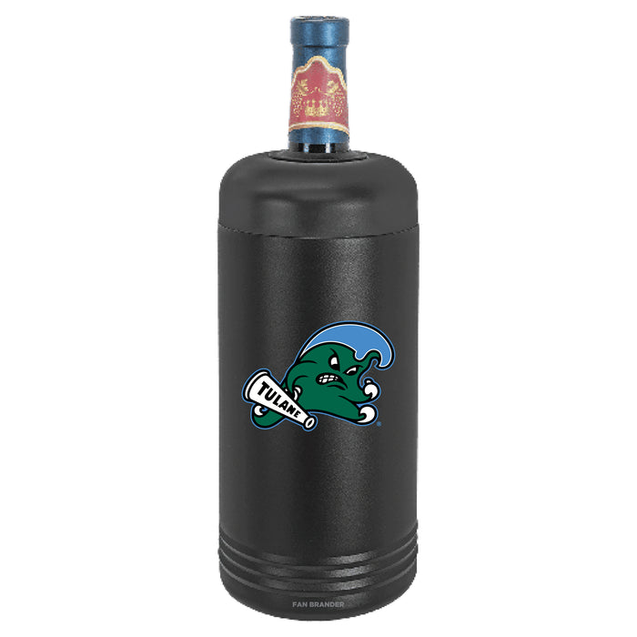 Fan Brander Wine Chiller Tumbler with Tulane Green Wave Primary Logo
