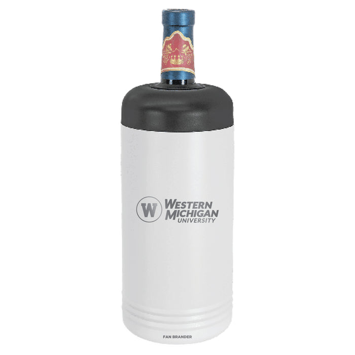 Fan Brander Wine Chiller Tumbler with Western Michigan Broncos Etched Primary Logo