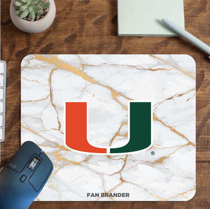 Fan Brander Mousepad with Miami Hurricanes design, for home, office and gaming.