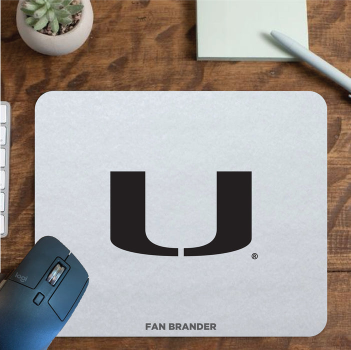 Fan Brander Mousepad with Miami Hurricanes design, for home, office and gaming.