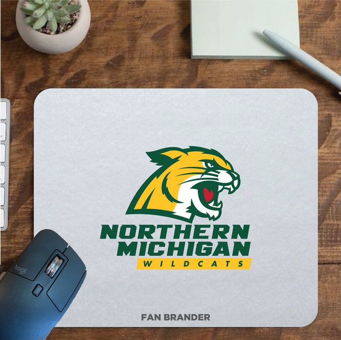Fan Brander Mousepad with Northern Michigan University Wildcats design, for home, office and gaming.