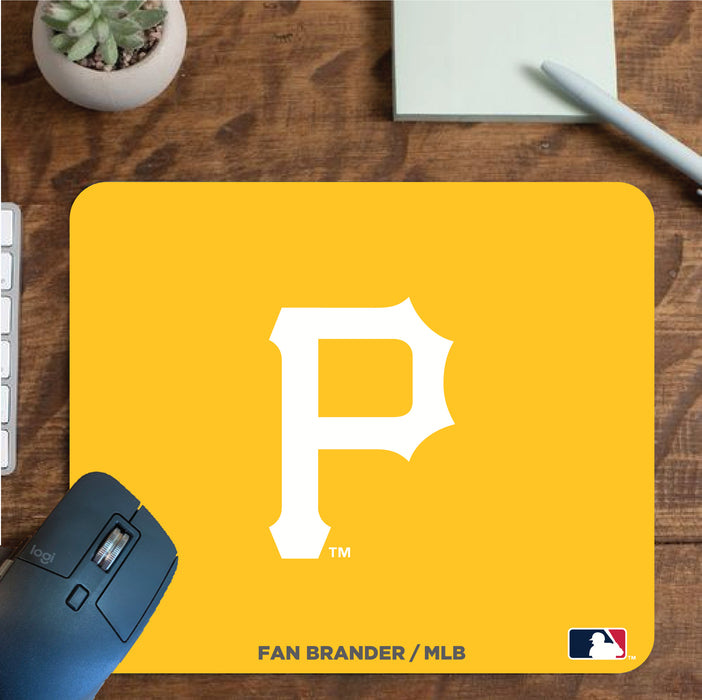 Fan Brander Mousepad with Pittsburgh Pirates design, for home, office and gaming.