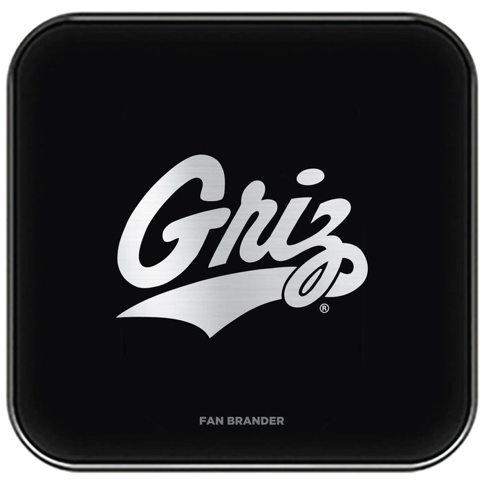 Fan Brander Fast Charging Wireless Charger with Montana Grizzlies laser etched Primary Logo