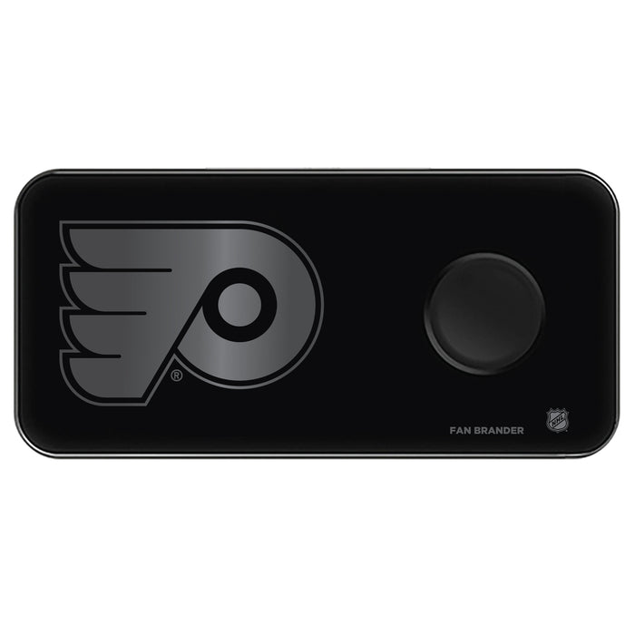 Fan Brander 3 in 1 Glass Wireless Charger with Philadelphia Flyers laser etched Primary Logo