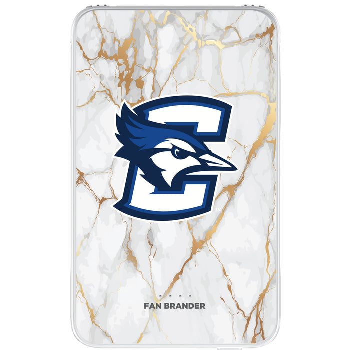 Fan Brander 10,000 mAh Portable Power Bank with Creighton University Bluejays Whate Marble Design