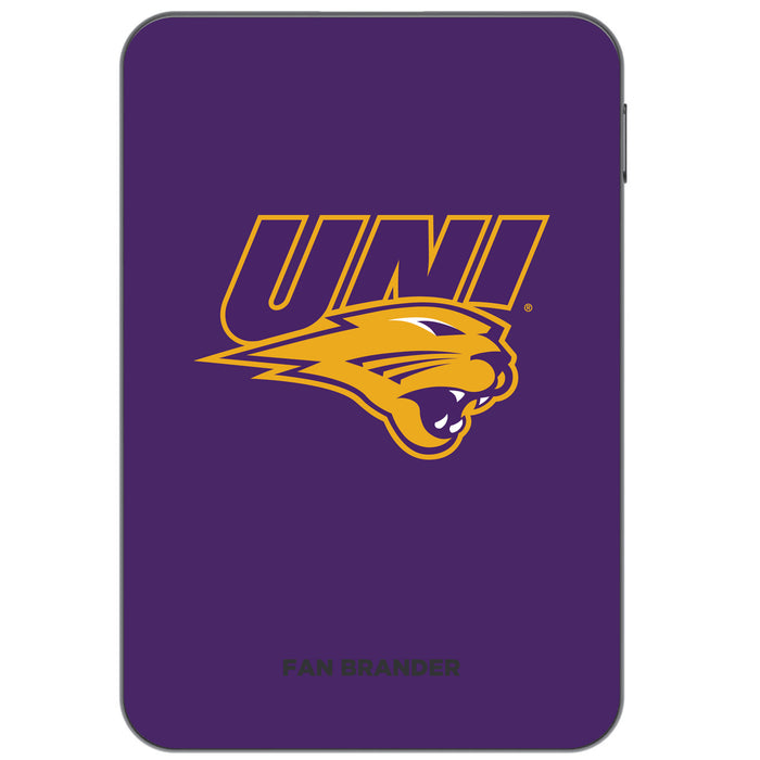 Otterbox Power Bank with Northern Iowa Panthers Primary Logo on Team Background Design