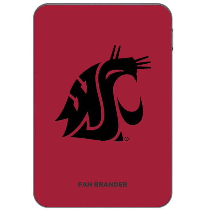 Otterbox Power Bank with Washington State Cougars Primary Logo on Team Background Design