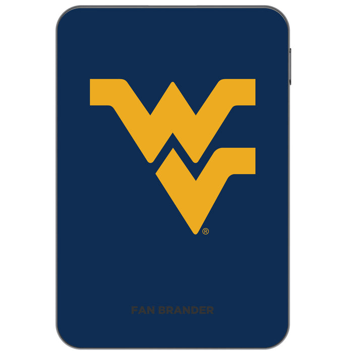 Otterbox Power Bank with West Virginia Mountaineers Primary Logo on Team Background Design