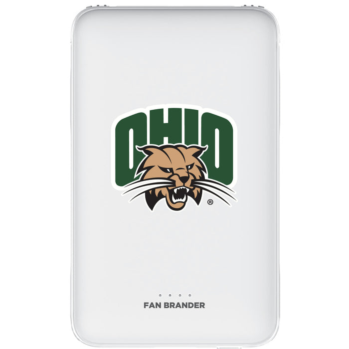 Fan Brander 10,000 mAh Portable Power Bank with Ohio University Bobcats Primary Logo
