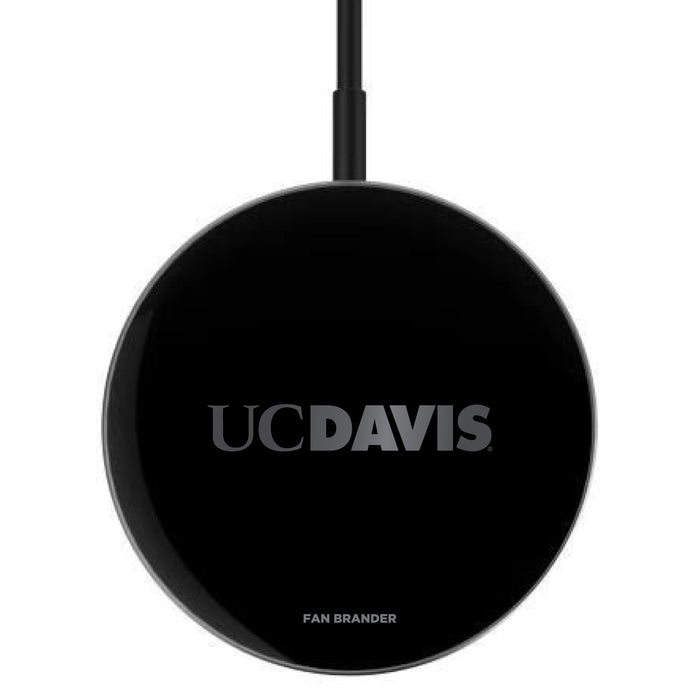 MagSafe Compatible Wireless Charger with UC Davis Aggies laser etched Primary Logo