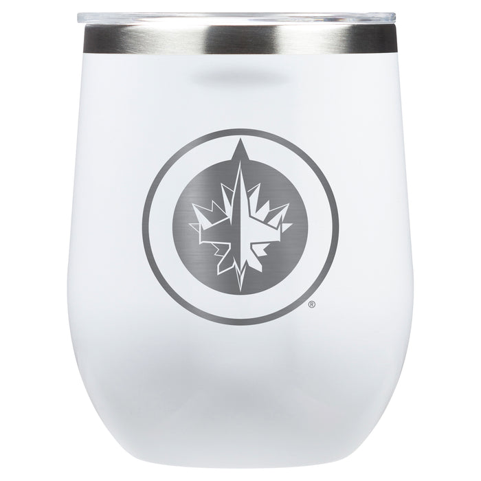 Corkcicle Stemless Wine Glass with Winnipeg Jets Primary Logo