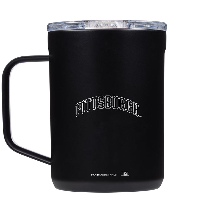 Corkcicle Coffee Mug with Pittsburgh Pirates Etched Wordmark Logo