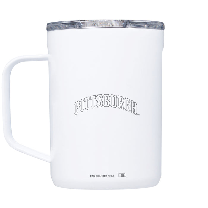 Corkcicle Coffee Mug with Pittsburgh Pirates Etched Wordmark Logo