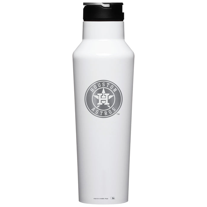 Corkcicle Insulated Canteen Water Bottle with Houston Astros Etched Secondary Logo