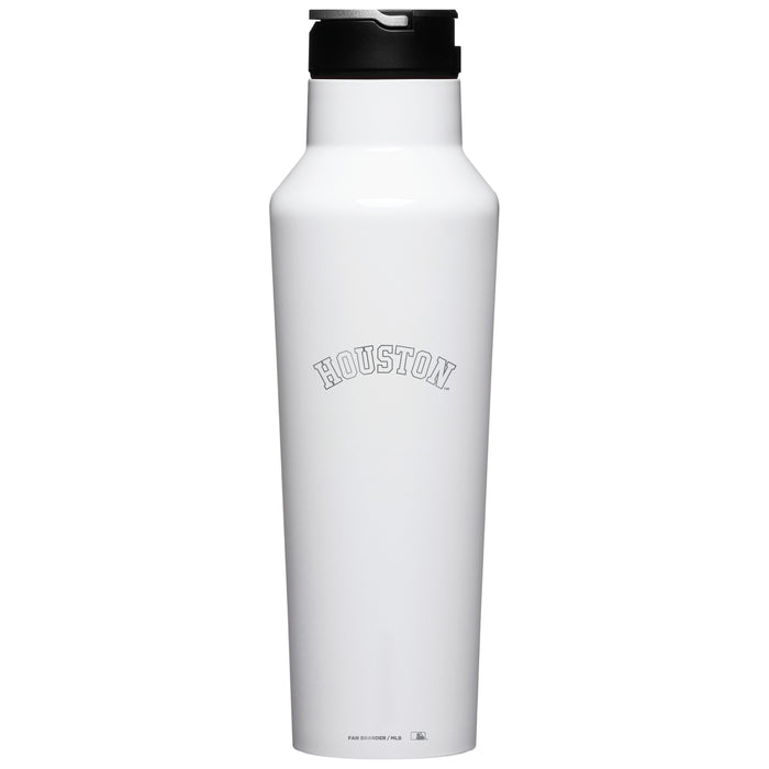 Corkcicle Insulated Canteen Water Bottle with Houston Astros Etched Wordmark Logo
