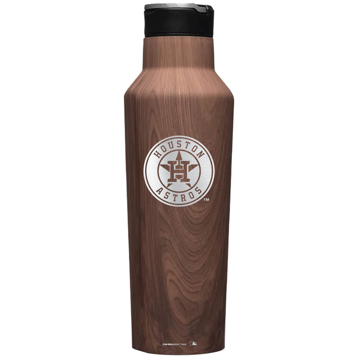Corkcicle Insulated Canteen Water Bottle with Houston Astros Etched Secondary Logo
