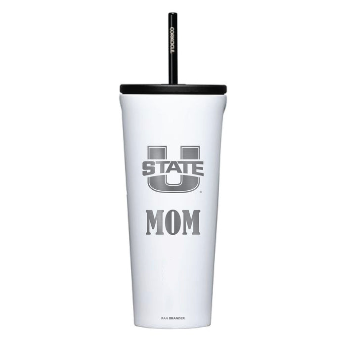 Corkcicle Cold Cup Triple Insulated Tumbler with Utah State Aggies Mom Primary Logo