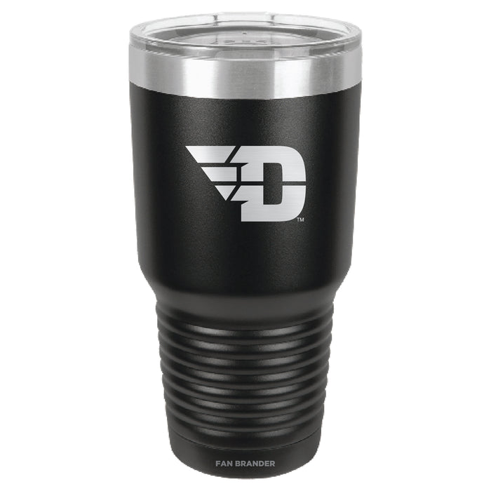 Fan Brander 30oz Stainless Steel Tumbler with Dayton Flyers Etched Primary Logo