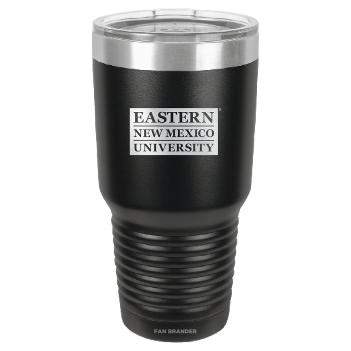 Fan Brander 30oz Stainless Steel Tumbler with Eastern New Mexico Greyhounds Etched Primary Logo