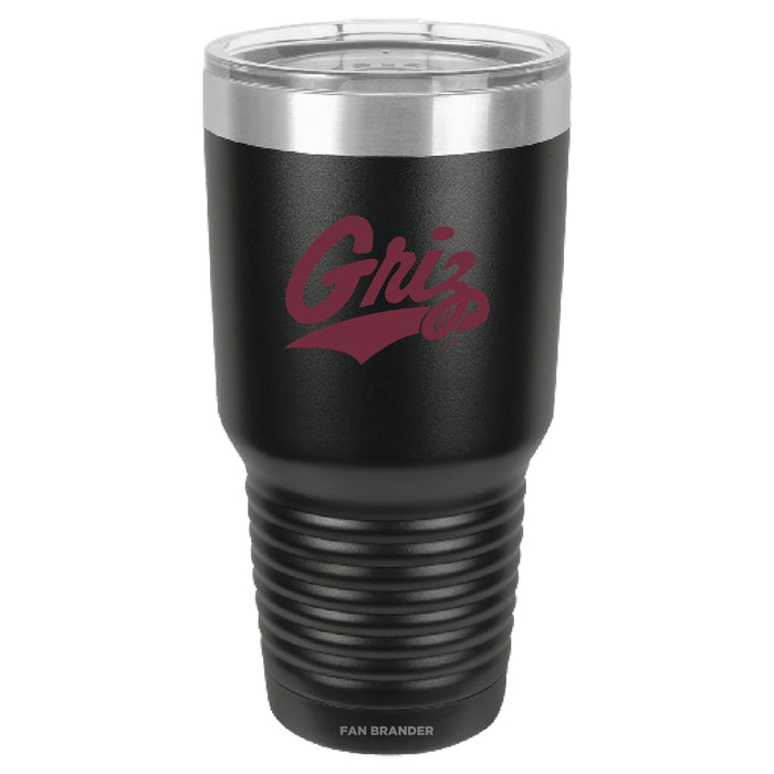 Fan Brander 30oz Stainless Steel Tumbler with Montana Grizzlies Secondary Logo
