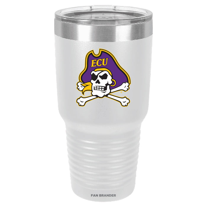 Fan Brander 30oz Stainless Steel Tumbler with East Carolina Pirates Primary Logo